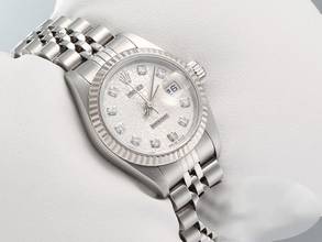 Thumbnail von Rolex Lady-Datejust Edelstahl Weissgold 750 1996 Diamanten Automatik Stahl Gold