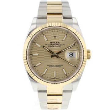  Rolex Datejust 36 Steel/Gold Oyster Motif Dial 