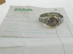 Thumbnail von Rolex Oyster Perpetual Lady Oyster St / G 25 mm Oysterband mit original Erstkaufrechnung mit Erstkaufrechnung schöner original Original Zustand