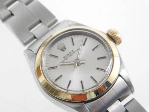 Thumbnail von Rolex Oyster Perpetual Lady Oyster St / G 25 mm Oysterband mit original Erstkaufrechnung mit Erstkaufrechnung schöner original Original Zustand