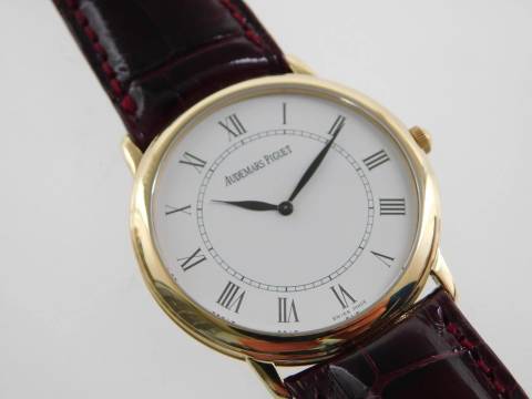 Audemars Piguet Jules Audemars Vintage Classique 14894BA Herrenuhr 18 Karat Gelbgold C. 2080 TOP Handaufzug Kaliber 2080 34mm Orig Band und Schließe TOP