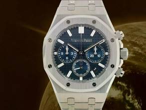 Thumbnail von Audemars Piguet Royal Oak Chronograph 26715st Blue Chronograph 38mm - New 2025 Stickers