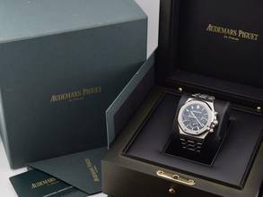 Thumbnail von Audemars Piguet Royal Oak Chronograph 26715st Blue Chronograph 38mm - New 2025 Stickers