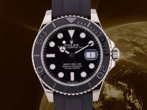 Rolex Yacht-Master 42 Oysterflex White Gold Like New Full Set 2022