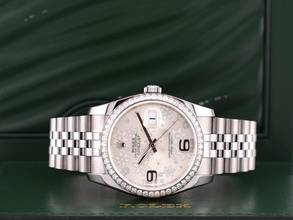 ロレックスデイトジャスト36 36mm Ref. 116244 オリジDiamondsダイヤル/ベゼル 新品同様
