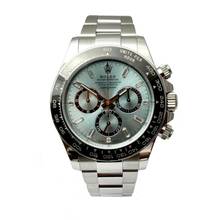 Thumbnail von Rolex Daytona Platin Iceblue Diamond baguette Dial like new Full Set