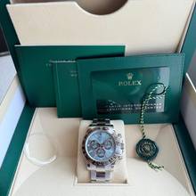 Thumbnail von Rolex Daytona Platin Iceblue Diamond baguette Dial like new Full Set