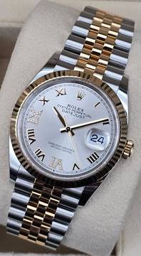 Rolex Datejust 36mm 126233-0031 Silver diamond-set dial Jubilee Very Good Condition Full Set 3-2024