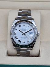 Thumbnail von Rolex Datejust 41 41mm 126300 White Roman Dial - Oyster Bracelet Very Good/Like New Condition Full Set 2-2024