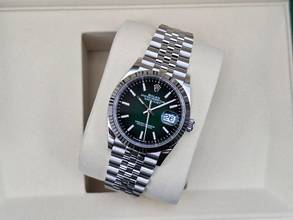 Thumbnail von Rolex Datejust 36mm 126234 Green Ombré Dial Jubilee Bracelet Unworn/New Condition Full Set 6-2026