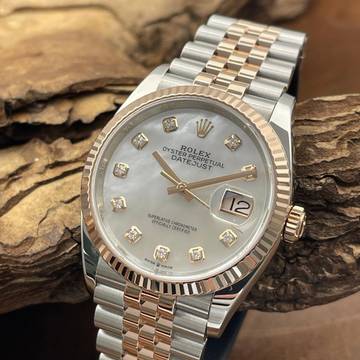 Rolex Datejust Datejust 36 - FULLSET 2019 LC100 - Ref. 126231 - Mother of Pearl - Diamant