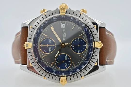 Breitling Chronomat Chronograph Stahl/Gold B13047 Grey Dial
