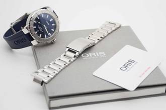 Thumbnail von Oris Aquis Date Bucherer Blue – Edition LC 100 Fullset 01733 including Oris stainless steel bracelet