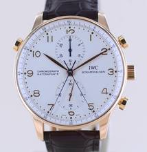  IWC Portuguese Portugieser 18K Roségold Rattrapante Doppelchronograph 41mm Klassiker 