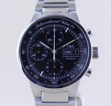 IWC GST Chronograph black Dial Stahl Klassiker Stahlband Automatic
