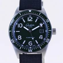 グラスヒュッテ オリジナル SeaQ グリーン 39.5mm キャリバー36 オートマチック ラバーバンド ダイバー B+P トップ