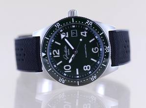 Thumbnail von Glashütte Original SeaQ green 39.5mm Caliber 36 Automatic Rubber Strap Diver B+P Top
