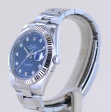 Thumbnail von Rolex Datejust 41 Stahl White Gold Diamond Dial blue B+P 126334 Top