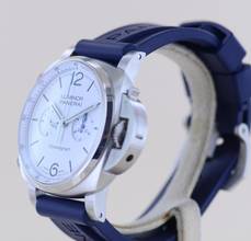 Thumbnail von Officine Panerai Luminor Chronograph 44mm Steel 01218 White Dial 44mm B+P