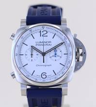 Thumbnail von Officine Panerai Luminor Chronograph 44mm Steel 01218 White Dial 44mm B+P