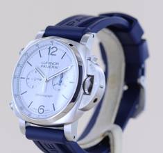 Thumbnail von Officine Panerai Luminor Chronograph 44mm Steel 01218 White Dial 44mm B+P