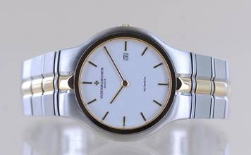Thumbnail von Vacheron Constantin Phidias White dial Steel Gold Automatic Luxury fine Dress watch 33mm rare