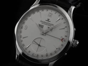 Thumbnail von Jaeger-LeCoultre Master Calendar Control Ref.140.8.87 Year 2011Box & Description original Vintage Unpolished Master Control Calendar Crocodile Leather Folding Clasp
