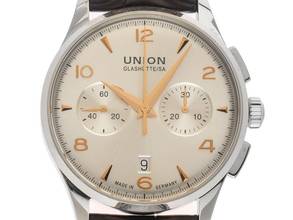 Thumbnail von Union Glashütte Noramis Ref.D005.427A Year 2013 original box original vintage unpolished Noramis chronograph