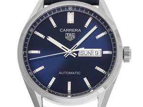 TAG Heuer Carrera Calibre 5 Day Date Ref.WBN2012.FC6502 2024 フルセット 未使用 Carrera Calibre 5 ブルー デイデイト クロコレザー フォールディングクラスプ