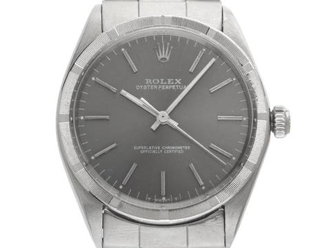  Rolex Oyster Perpetual Ref.1007 1968 original Box sehr gut Vintage Oyster Perpetual Stahl Rhodium Oyster Armband 