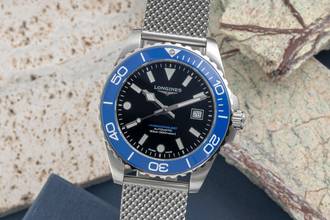 Longines HydroConquest ステンレススチール 自動巻き メンズ腕時計 L3.788.4.90.6 B&P 2026