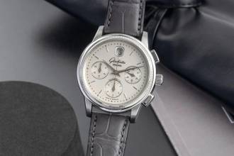 グラスヒュッテ・オリジナル セネター クロノグラフ ステンレススチール 自動巻き Ref. 39-32-03-03-04 B&P