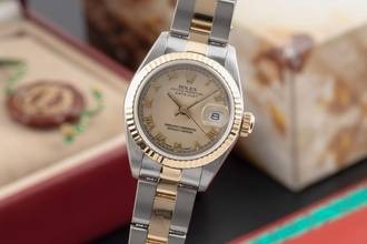 Thumbnail von Rolex Lady-Datejust Roman Dial Stahl / Gold Automatik Damen Ref. 69173 B&P 1989