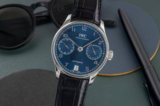 IWC Portuguese Portugieser 自動巻きステンレススチールデイトメンズ腕時計 Ref. IW500710 書類 2019