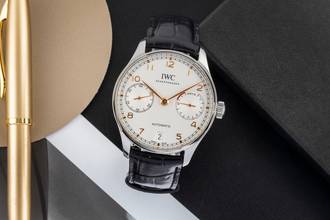 Thumbnail von IWC Portuguese Portugieser 7 Days Stainless Steel Automatic Men's Watch Ref. IW500704 B&P 2016