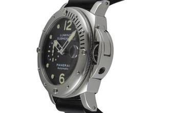 Thumbnail von Panerai Luminor Submersible Automatic Date Steel Men's Watch Ref. PAM00024 B&P