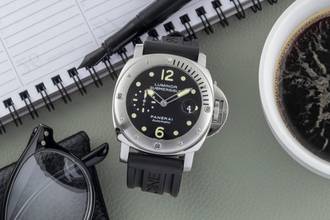 Thumbnail von Panerai Luminor Submersible Automatic Date Steel Men's Watch Ref. PAM00024 B&P