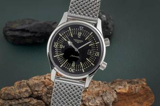 Longines Legend Diver ステンレススチール 自動巻き メンズ腕時計 Ref. L3.674.4.50.6 B&P