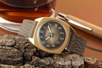 Thumbnail von Glashütte Original Spezimatic Brass Gold-Plated Automatic Men's Watch Vintage Classic