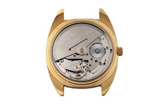 Thumbnail von Glashütte Original Spezimatic Special Green Dial gold-plated automatic men's watch vintage