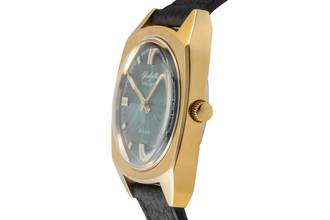 Thumbnail von Glashütte Original Spezimatic Special Green Dial gold-plated automatic men's watch vintage