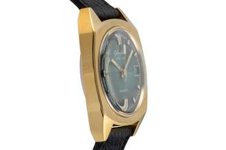 Thumbnail von Glashütte Original Spezimatic Special Green Dial gold-plated automatic men's watch vintage