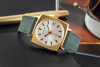 Thumbnail von Glashütte Original Spezimatic Silver Dial Gold-Plated Automatic Men's Watch Vintage Classic