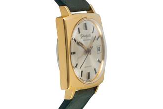 Thumbnail von Glashütte Original Spezimatic Silver Dial Gold-Plated Automatic Men's Watch Vintage Classic