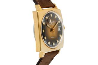 Thumbnail von Glashütte Original Spezimatic Brown Dial Gold-Plated Automatic Men's Watch Vintage Classic