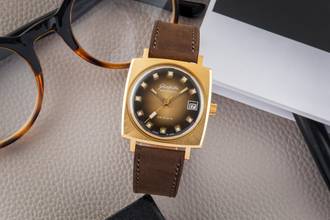 Thumbnail von Glashütte Original Spezimatic Brown Dial Gold-Plated Automatic Men's Watch Vintage Classic