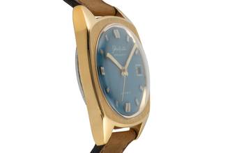 Thumbnail von Glashütte Original Spezimatic Blue Dial gold-plated automatic men's watch vintage classic