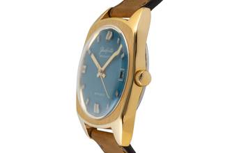 Thumbnail von Glashütte Original Spezimatic Blue Dial gold-plated automatic men's watch vintage classic
