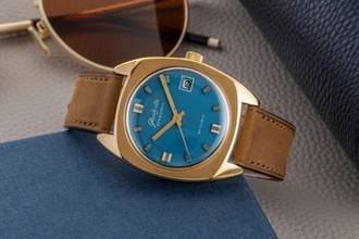 Thumbnail von Glashütte Original Spezimatic Blue Dial gold-plated automatic men's watch vintage classic