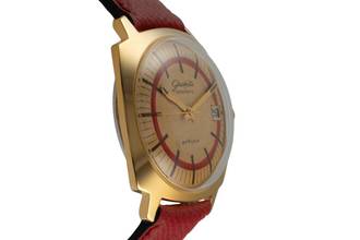 Thumbnail von Glashütte Original Spezimatic Red Circle Dial Gold-Plated Automatic Men's Watch Vintage